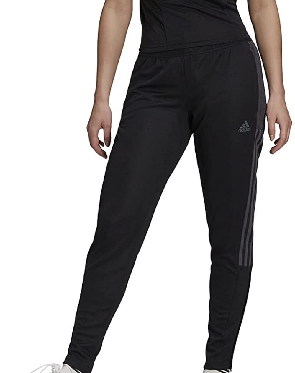 Adidas Women's Tiro Track Pants, Black/Dark Grey Heather, X-Small 