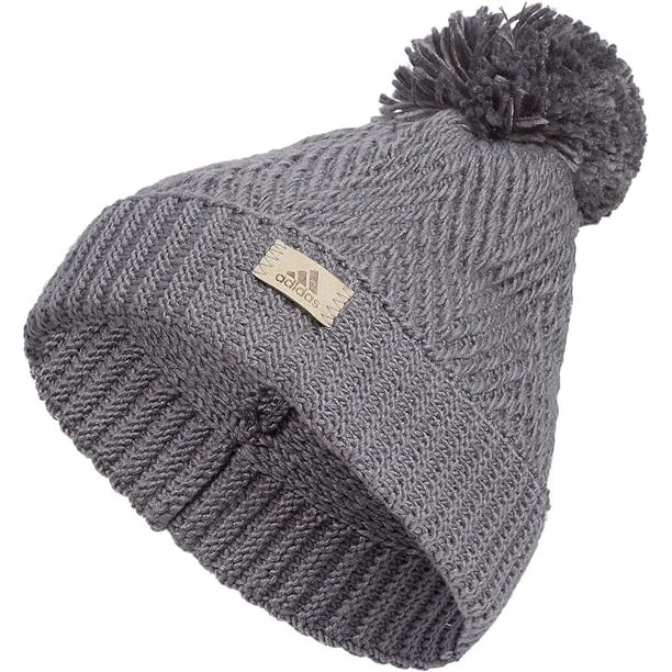 Adidas Heather Gray Knit Beanie Adidas Womens Beanie Hat Gray Heather Knit Original Rib 2.0  main image 2