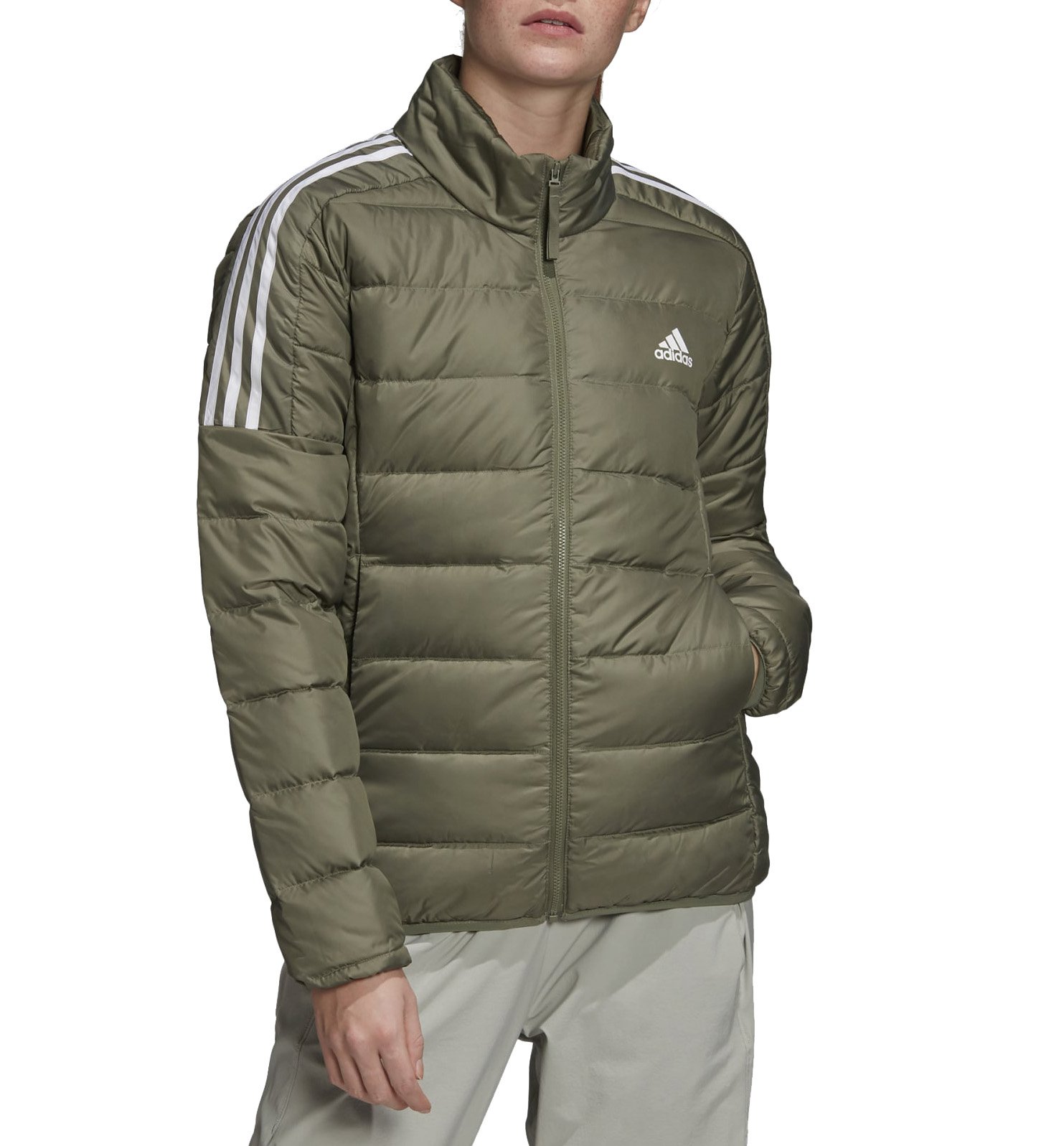 Adidas Women's W Essentials Down Jacket, Legacy Green - image 1 of 1