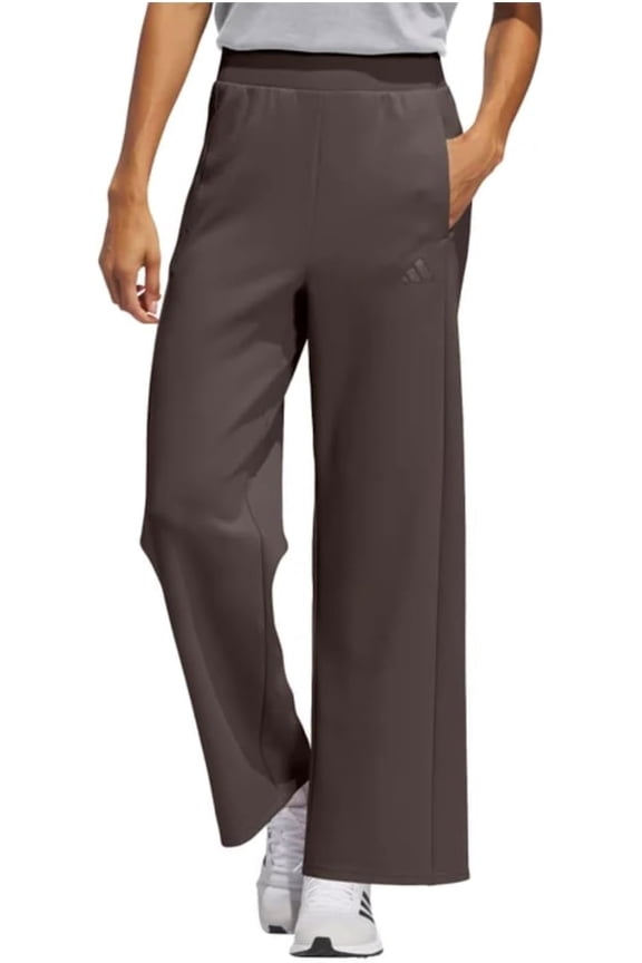 Women's Wide Leg Pant with Pockets, Brown, XL