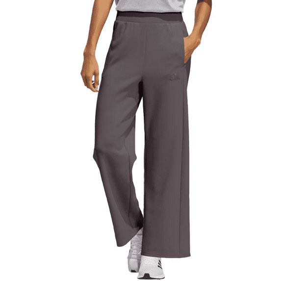 Adidas Women's Wide Leg Pant with Pockets, Grey Strata, Medium