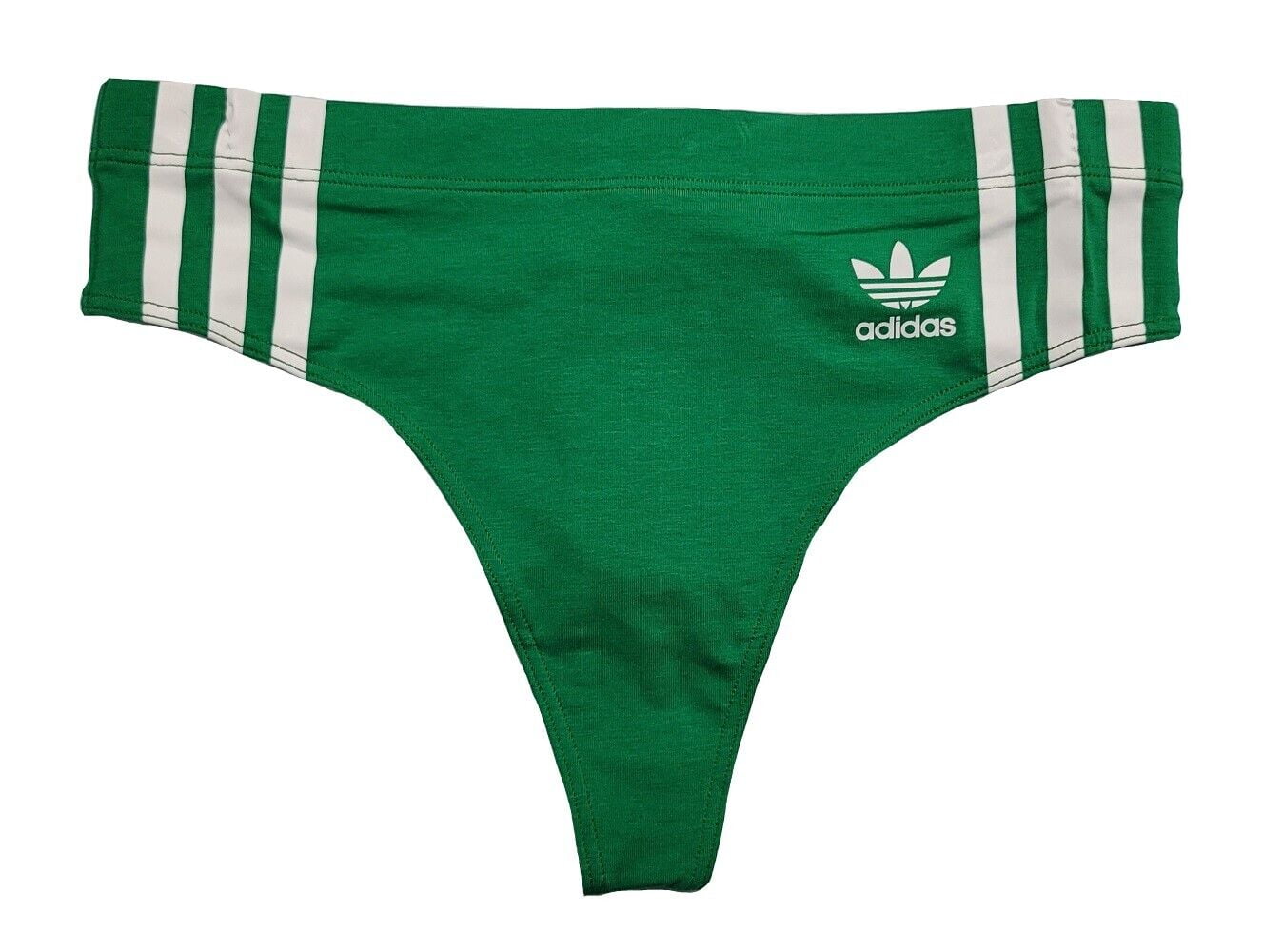 Adidas Women's Wide-Side Thong Underwear (Bold Green, XS) - 4A1H63