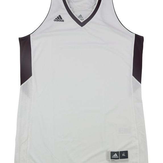 Adidas Womens 2-Tone Basketball Team Jersey, White, Small