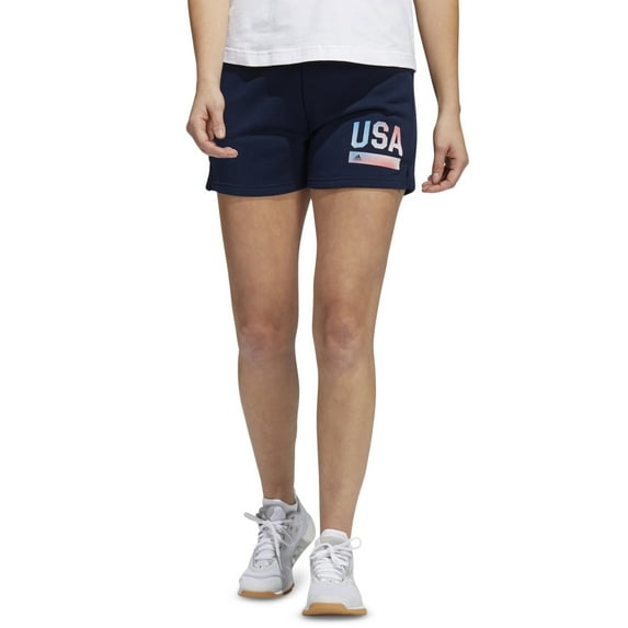 Adidas Women's Americana Drawstring Shorts Active Comfort Navy X-Large New