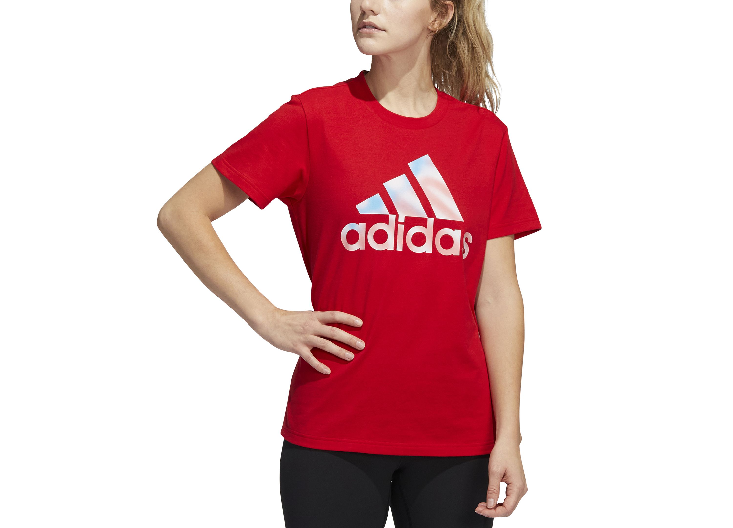 Camiseta Americana Logo para mujer, talla mediana roja XS