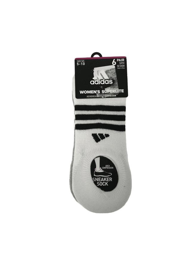 Womens Athletic Socks One 6 Pack Superlite Super No Show