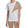 thumbnail image 1 of Adidas Womens Cotton Colorblocked Boyfriend T-shirt,White,XX-Small, 1 of 1