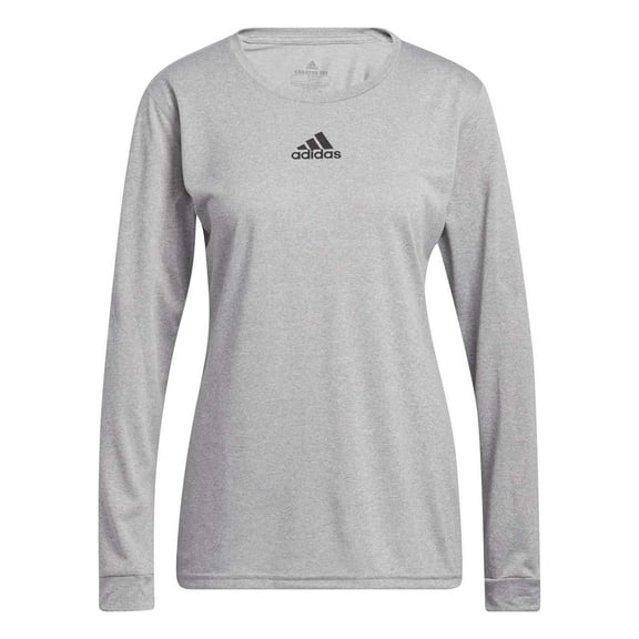 adidas Womens Creator Long Sleeve Gray Heather  Black 2XL