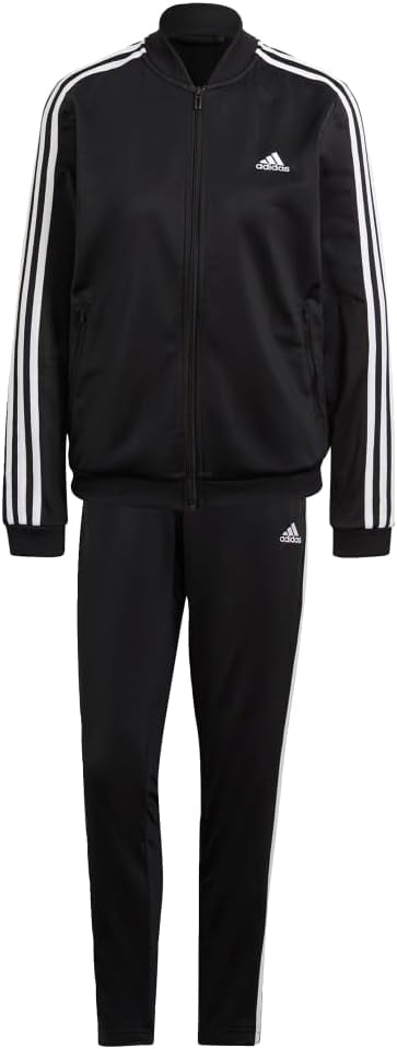 Adidas Womens Essentials 3-stripes Track Suit - Small - Black