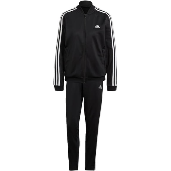Adidas Womens Essentials 3-stripes Track Suit - Small - Black