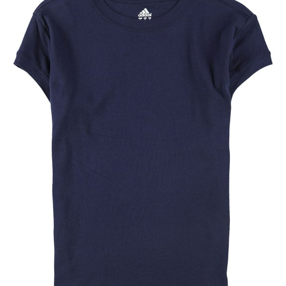 Adidas Womens Solid Basic T-Shirt, Blue, Medium