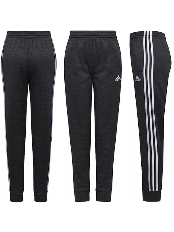 Youth Jogger Pants – Black Carbon Gray Sweatpants for Boys & Girls, Size L (14/16)