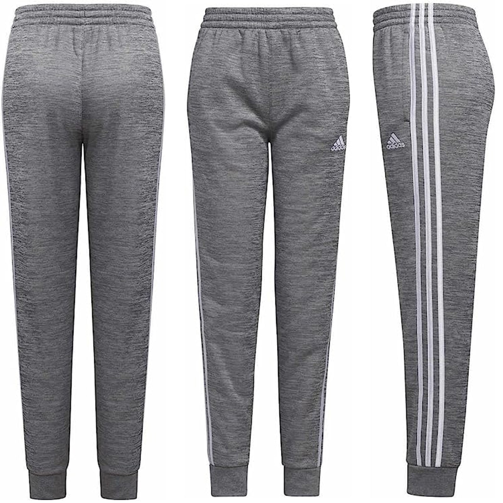 Adidas Youth Jogger Pants – Gray Sweatpants for Boys & Girls, Size L (14/16)