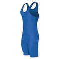 thumbnail image 1 of Adidas aS101s Lycra Solid Wrestling Singlet, Adult, Royal Blue, Medium, 1 of 1