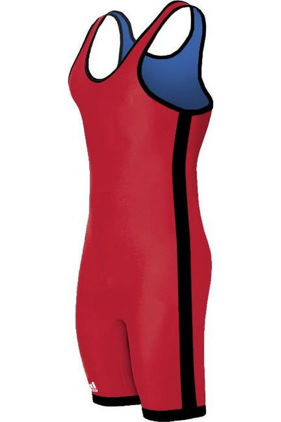 aS103r Men's Wrestling 1-Stripe Reversible Singlet