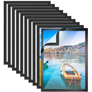 RICUVED 2 Pack Diamond Painting Frames Frames for Diamond Painting Pictures  30x30cm Canvas Size (Inner Size 24.5x24.5cm) Magnetic Frames Self-Adhesive Diamond  Art Frames for Wall Window Door Black