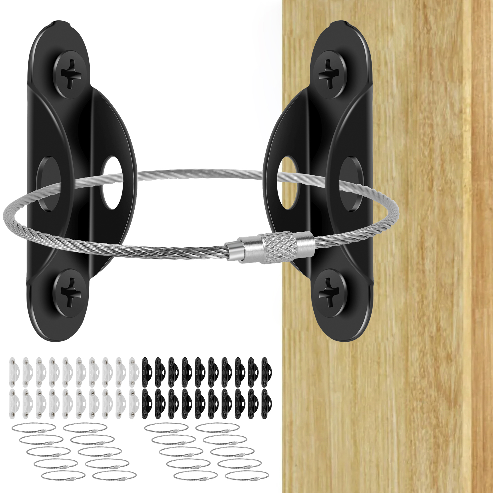 Sangles Anti-basculement Meubles - Kit Métal Pour Fixer Armoire, Commode, étagère Au Mur, Sécurité Enfants Et Animaux