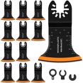 thumbnail image 1 of Adifare 12Pcs Oscillating Saw Blade 2-5/8inch High Carbon Steel Oscillating Multi-Tool Blade Universal Curved Edge Extra Wide Oscillating Tool Blade Precise Cut Multi Tool Blade for Wood, 1 of 9
