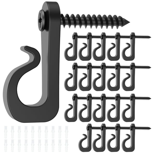 Adifare 20Pcs QHanger Hooks Light Hanger Hooks String Light Hooks Set