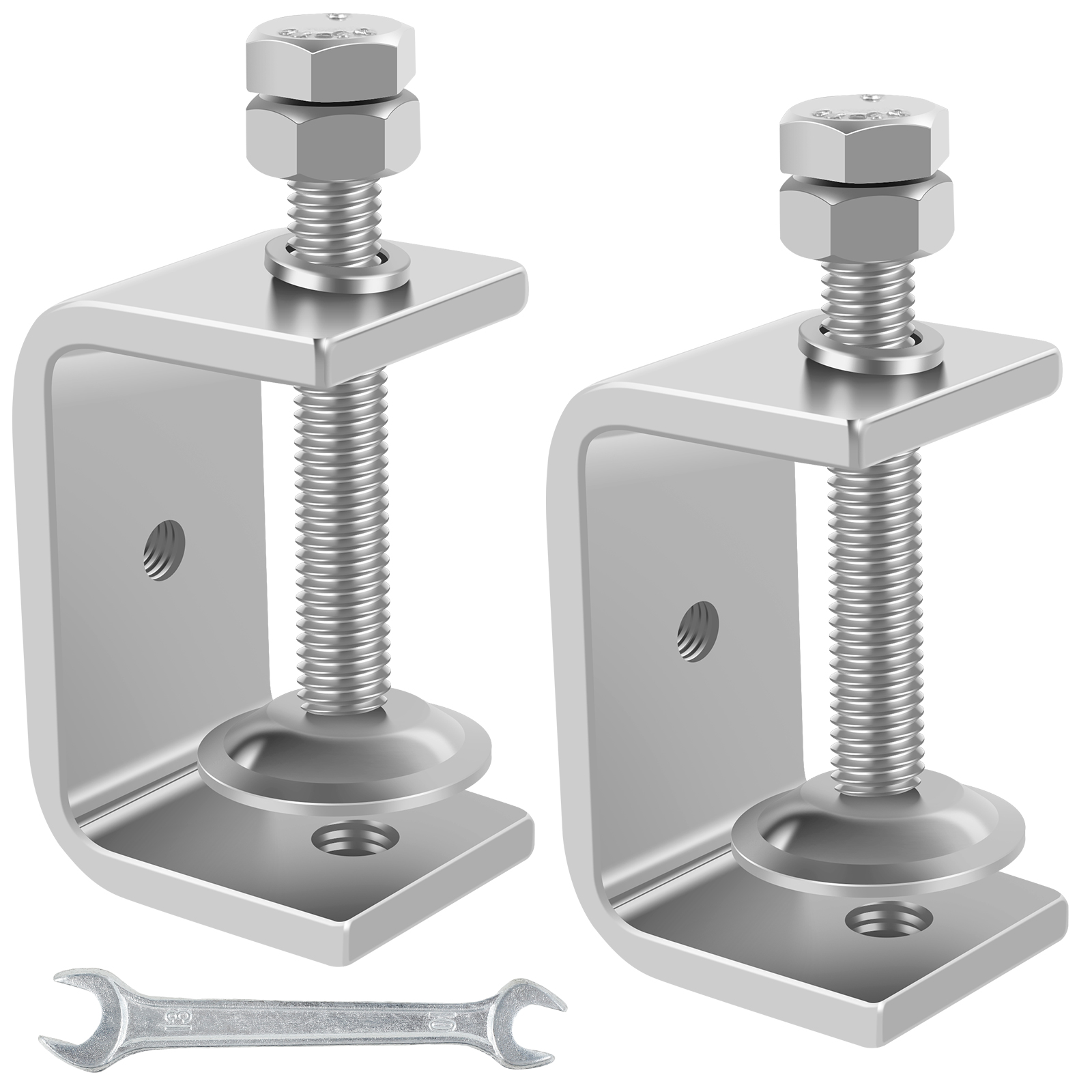 Adifare 2Pcs CClamp 304 Stainless Steel Tiger Clamps Heavy Duty