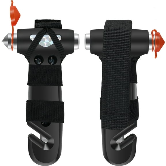 Adifare 2Pcs Car Safety Hammer Emergency Hammer for Vehicle with Window Breaker and Seat Belt Cutter Portable Safety Emergency Car Escape Tool Non Slip Safety Hammer for Car