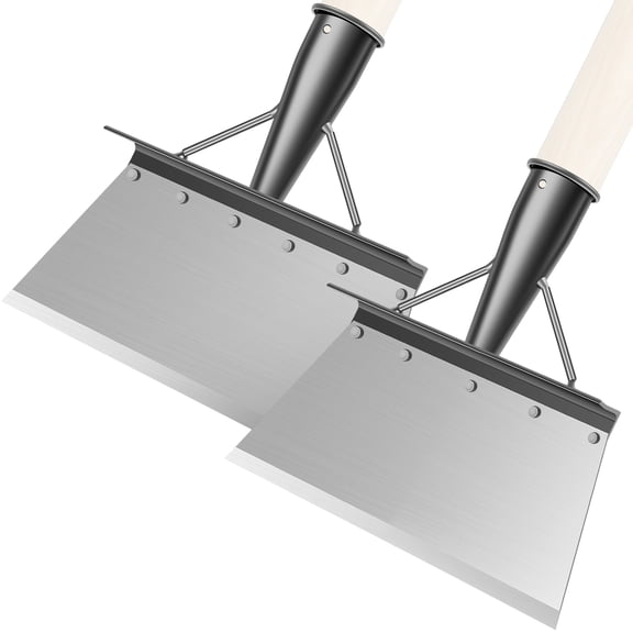 Adifare 2Pcs Garden Cleaning Shovel,Multifunctional Cleaning Shovel Manganese Steel Portable Cleaning Shovel Scraper Flat Shovel Tool for Grass Camping Weeding Planting