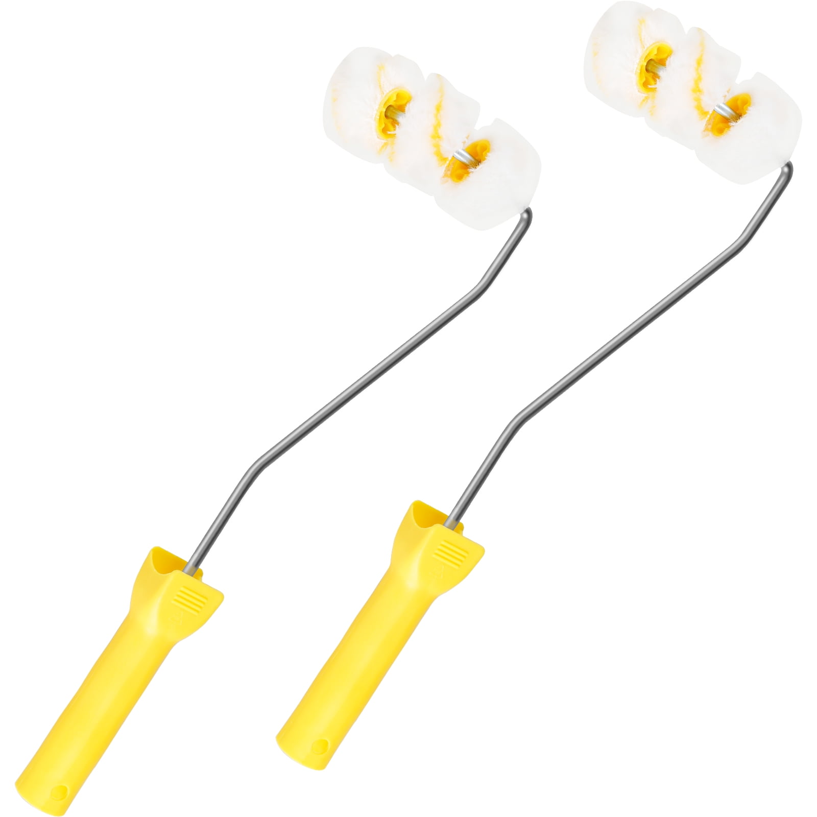 Adifare 2Pcs Pipe Paint Roller with Handle kit 6 Wheels Pipe Tube