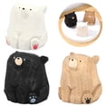 thumbnail image 1 of Adifare 3 Pcs Miniature Bear Statues Wooden Miniature Bear Figurines Rustic Hand Carved Bear Sculpture Decorative Small Animal Figurines Ornaments for Shelf Desk Office Bedroom Car, 1 of 8