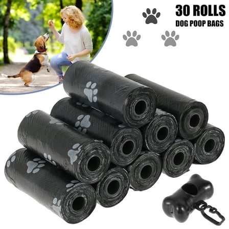 Adifare 30 Roll Thick Dog Poo Bags, Strong Eco Pet Waste Bags Biodegradable Dog Waste Bags with Bag Divider Leak-Proof & Easy to Clean for Home Outdoor
