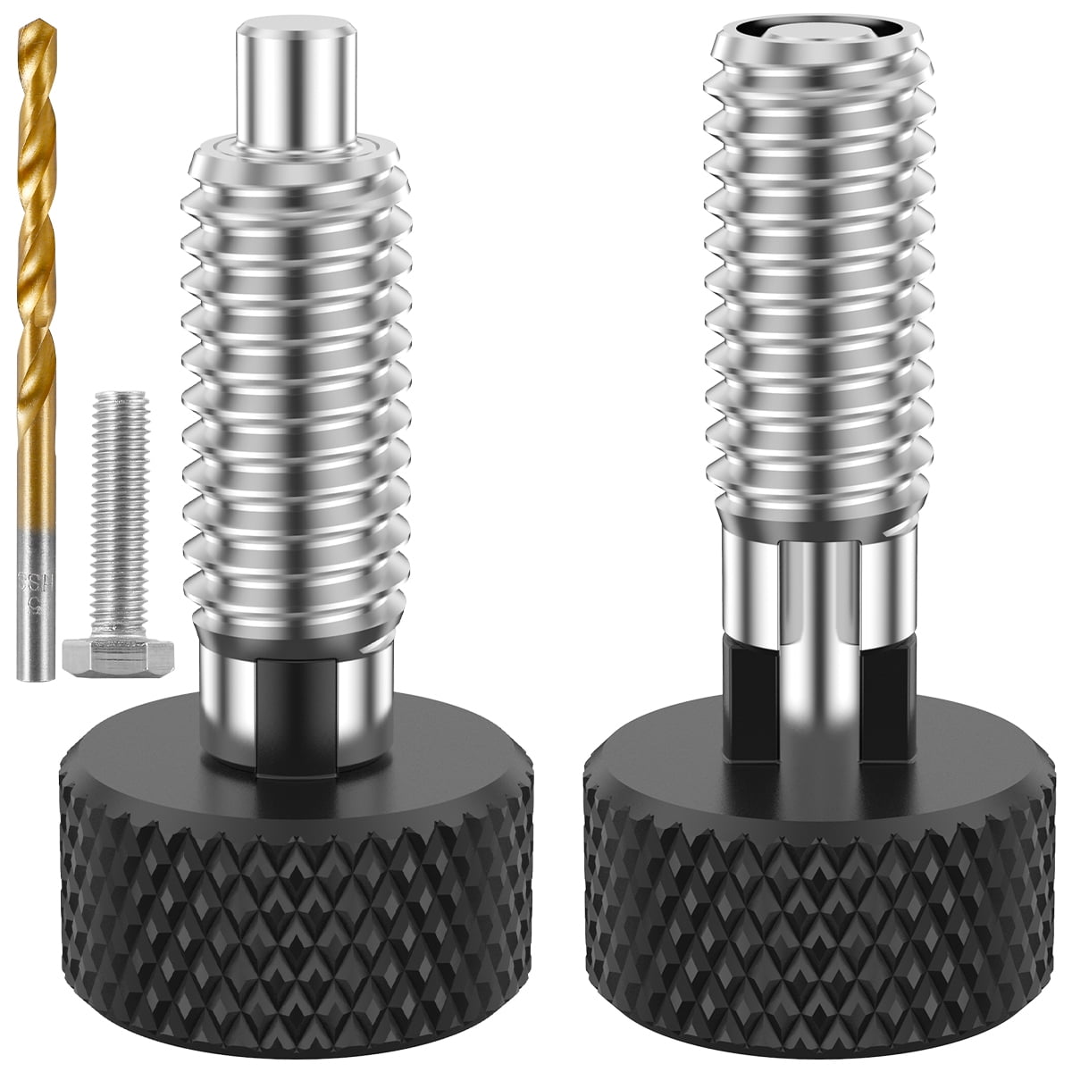 Adifare 4/8Pcs Hand Retractable Spring Plunger Stainless Steel Lock Out ...