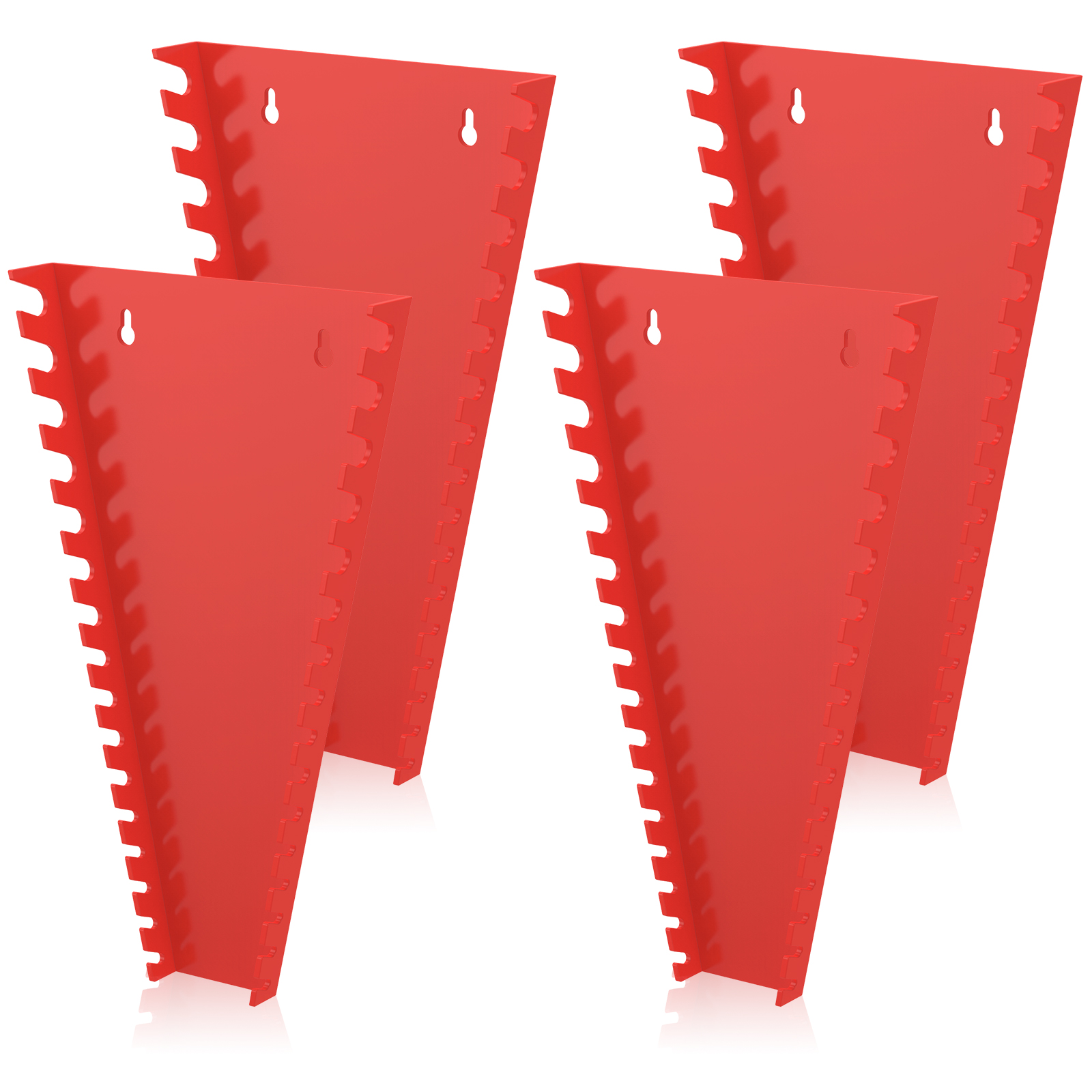 Adifare 4Pcs Wrench Holder Metric SAE Wrench Storage Tray