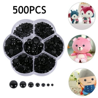 RuWfpz Safety Eyes for Crocheting Amigurumi Glitter 18-30mm - 4 Sizes  Colored Stuffed Crochet Animal Eyes with Washers, 80Pcs Plastic Clear  Button