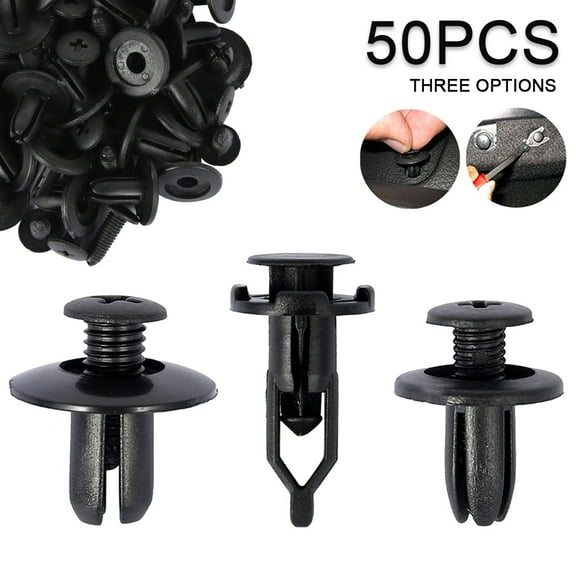 Adifare 50PCS Car Retainer 6mm 8mm 9mm 10mm Expansion Screws Replacement Kit Bumper Push Rivet Clips
