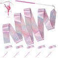 thumbnail image 1 of Adifare 6Pcs Dance Ribbons 78.7in Sparkling Ribbon Streamers Rhythmic Gymnastics Twirling Ribbons Silk Ribbon Wands Dance Ribbon Party Favors for Kids Artistic Dancing Decoration Props, 1 of 11