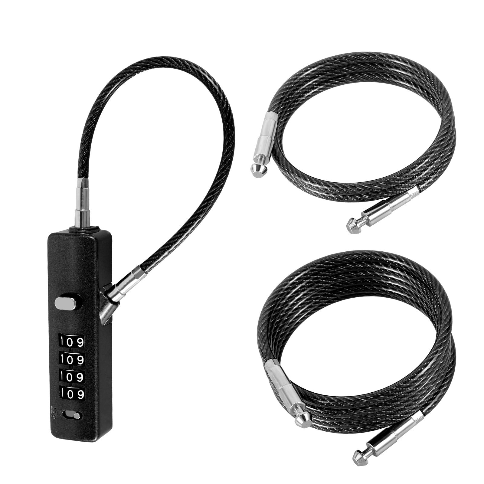 Adifare Bike Lock Cable Combination Lock 4Digit Cable Rope Password