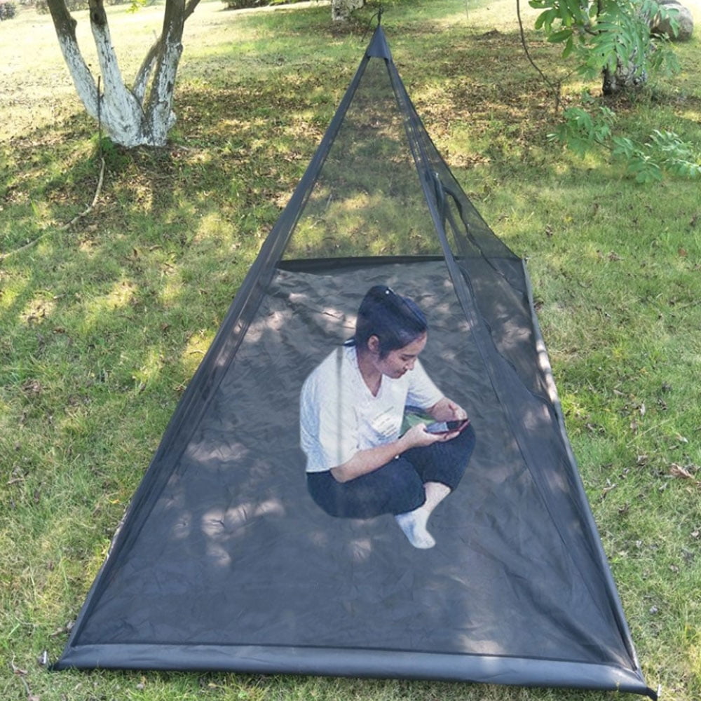 Anti Mosquito Net Tent, Summer Camping Polyester Mesh Anti-Mosquito Inner  Tent, With 4 Ground Nails 2 Hanging Ropes, 2.1mx1.3m