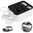 thumbnail image 1 of Adifare Car Armrest Storage Box with 2 Folding Cup Holders Multifunctional Car Tissue Storage Box Universal Car Armrest Tissue Holder for Water Cup Paper Towels Cellphones, 1 of 8