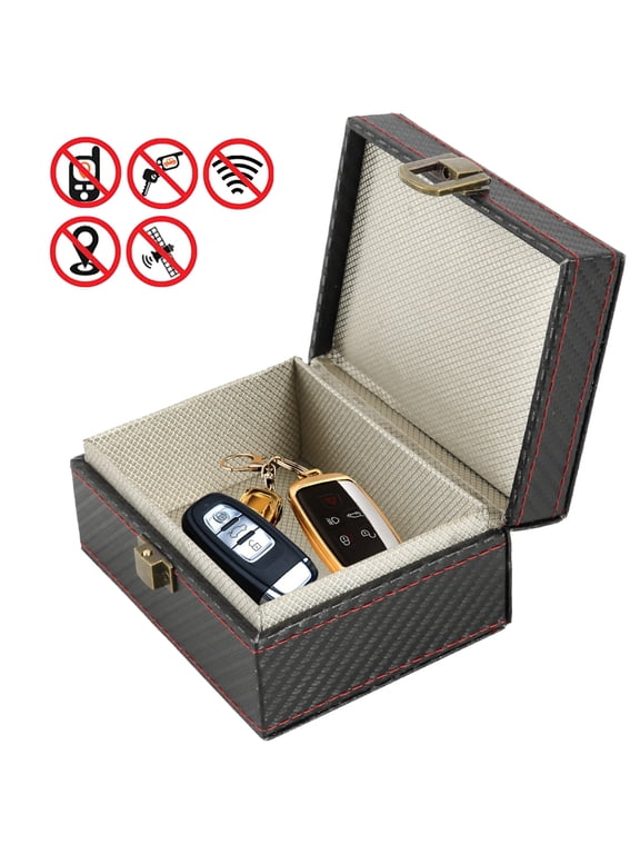 Car Key Blocker Faraday Box Car Key Signal Blocking Cage 11.6 x 9 x 5.8 cm Keyless Entry Car Keys Box Anti-Theft Faraday Box for Keyless Car Keys Security