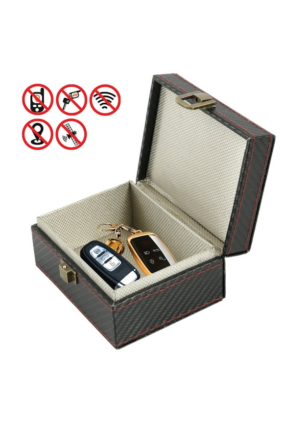 Car Key Blocker Faraday Box Car Key Signal Blocking Cage 11.6 x 9 x 5.8 cm Keyless Entry Car Keys Box Anti-Theft Faraday Box for Keyless Car Keys Security
