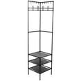 thumbnail image 1 of Adifare Coat Rack,Corner Hall Tree Freestanding Coat Rack with 3 Tier Shoes Rack Storage and 10 Movable Hooks Waterproof Entryway Corner Organizer Coat Rack for Home, 1 of 7