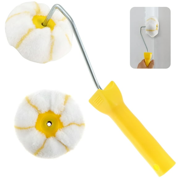 Adifare Corner Paint Roller Kit Efficient Drywall Corner Roller Tool Professional Corner Edger Paint Roller Corner Painting Tool for Corner Walls Home Office Edge Painting