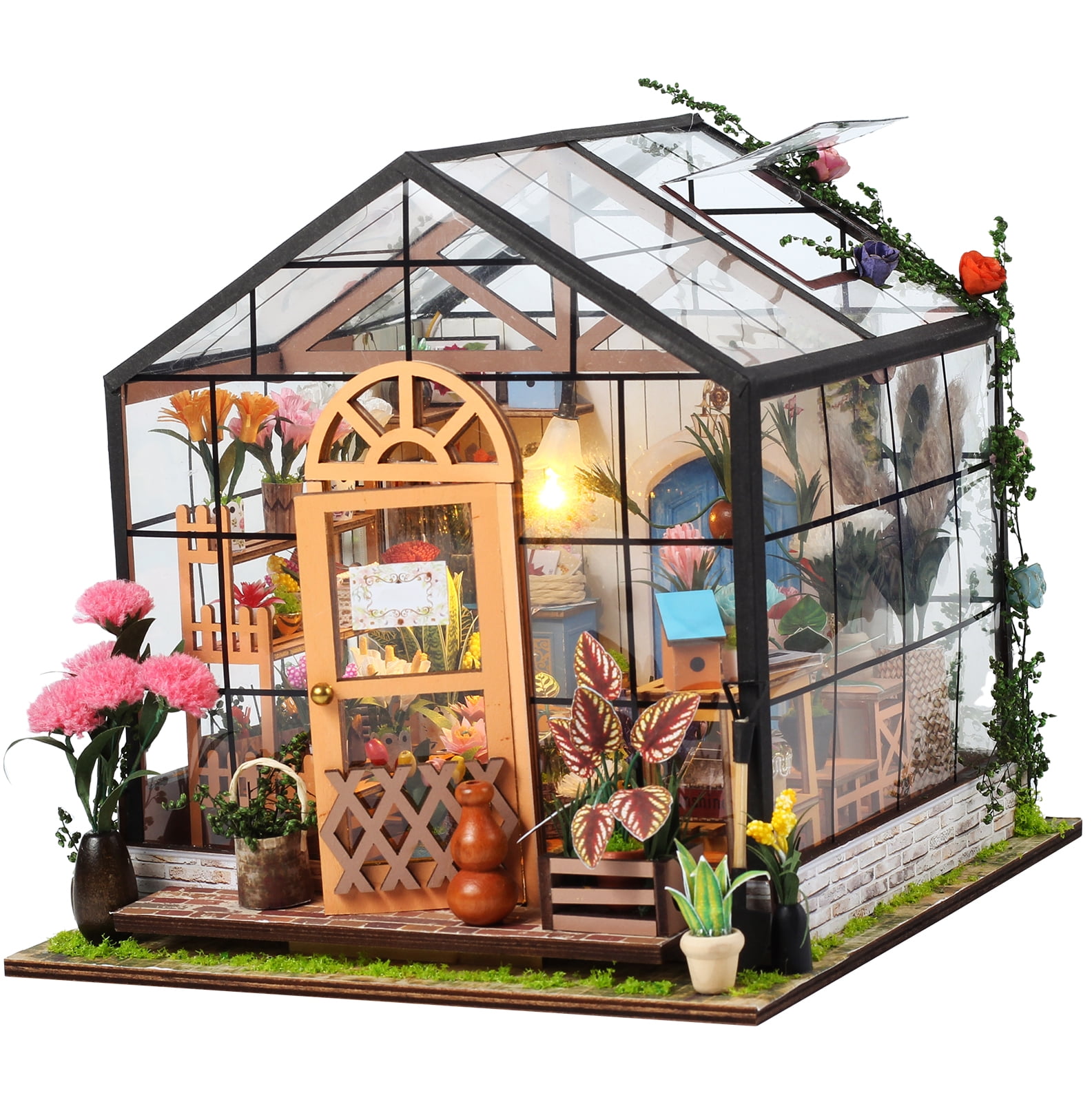 Adifare DIY Miniature Dollhouse Kit 1:24 Scale 3D Miniature Flower ...