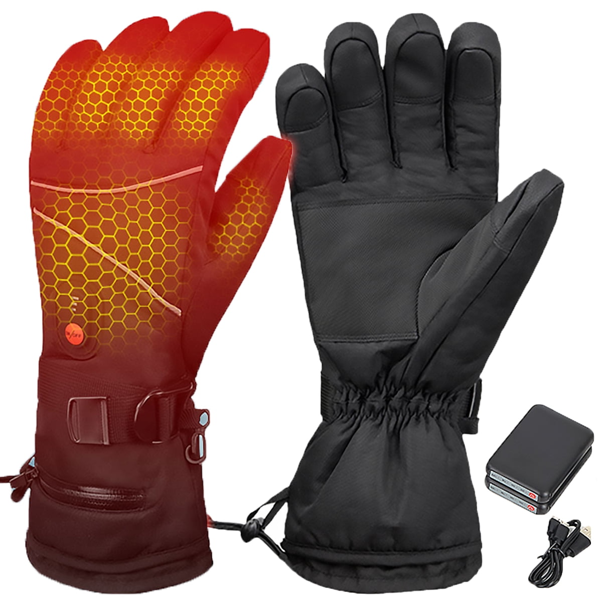 Adifare Electric Heated Gloves USB Rechargeable Electric Thermal Gloves