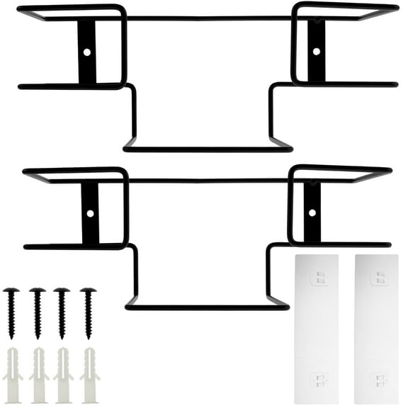 Adifare Glove Box Holder,Wall Mount Glove Box Dispenser Multifunctional Glove Rack Practical Glove Box Organizer for Garage Lab Home Office Kitchen Two Sizes