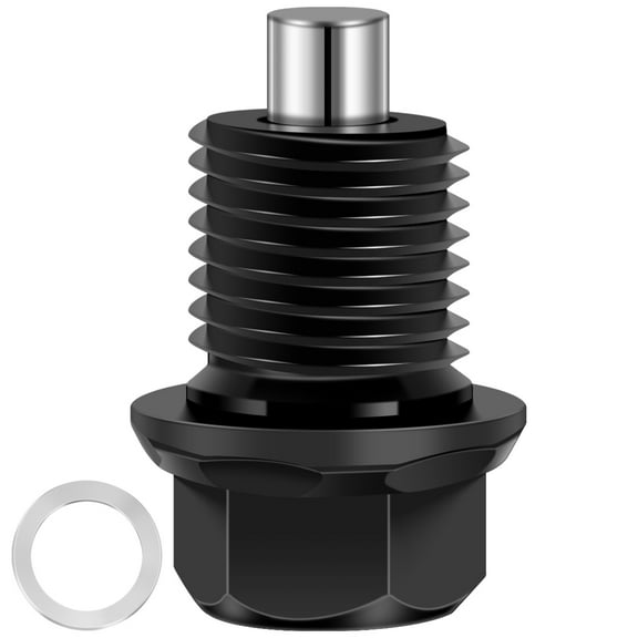 Adifare M12 x 1.25/ M14 x 1.5 Magnetic Oil Drain Plug,Aviation Aluminum Magnetic Oil Drain Bolt Plugs Engine Drain Nut with Gasket Replacement Fittings for Cars