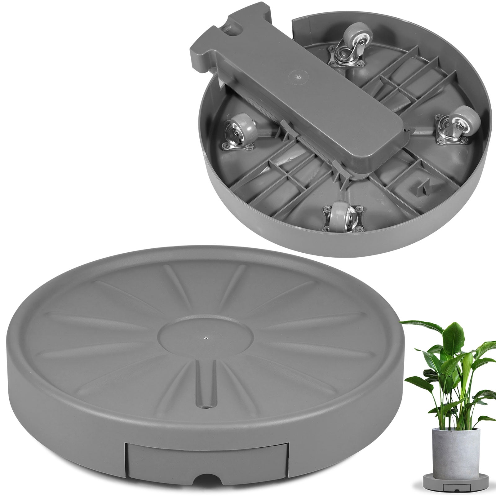 Adifare Plant Stand with Wheels 13.2in Rolling Plant Stands with Water