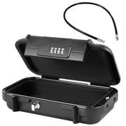 EUWBSSR Portable Safe Lock Box 4 Digit Combination Security Case LockBox with Removable Wire Rope IPX7 Waterproof Travel Safe Box for Home Office Car Dorm Hotel