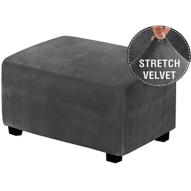 Adifare Stretch Footstool Slip covers Rectangle Footrest Protector Storage Ottoman Cover