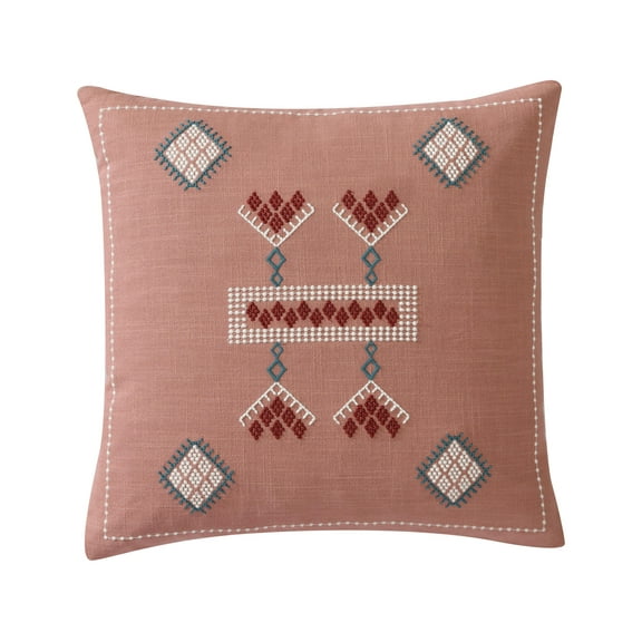 Unbranded, Adilah Decorative Throw Pillow, Square, 18" x 18", Blush, 1 Piece