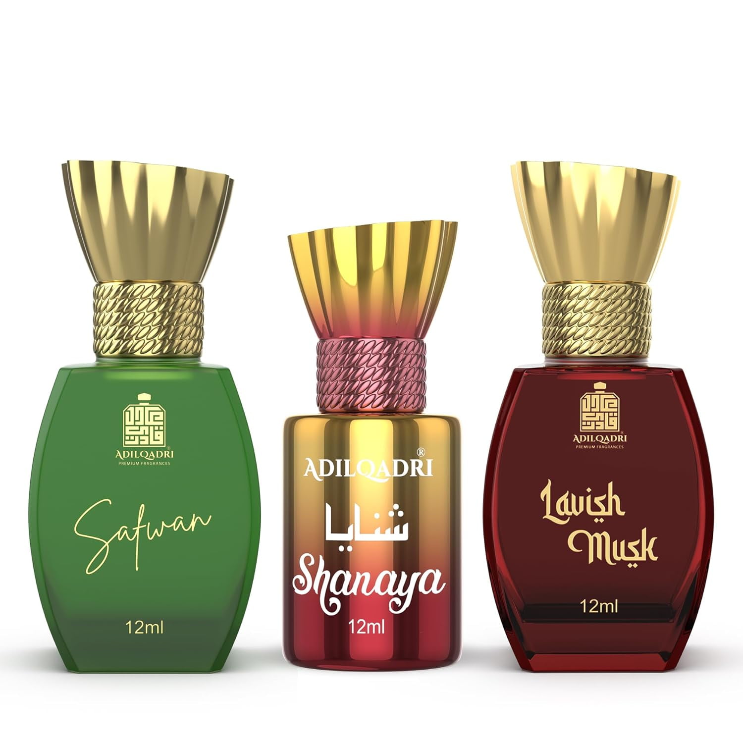 Adilqadri Lavish Musk + Shanaya + Safwan Roll On Attar Combo For Men ...